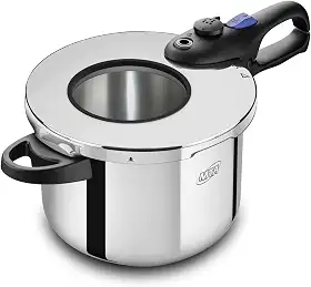 MTA - Panela de Pressão Inox com Visor de Vidro e Fundo Triplo para Indução, Capacidade de 6L, nº 22, Linha Visor.