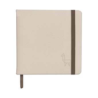 ETCHR Miniature Sketchbook Mixed Media 100% Cotton Cold-Press Paper, Lay-Flat Binding, Hardbound Vegan-Friendly PU Leather Cover 4 x 4 Inch Square
