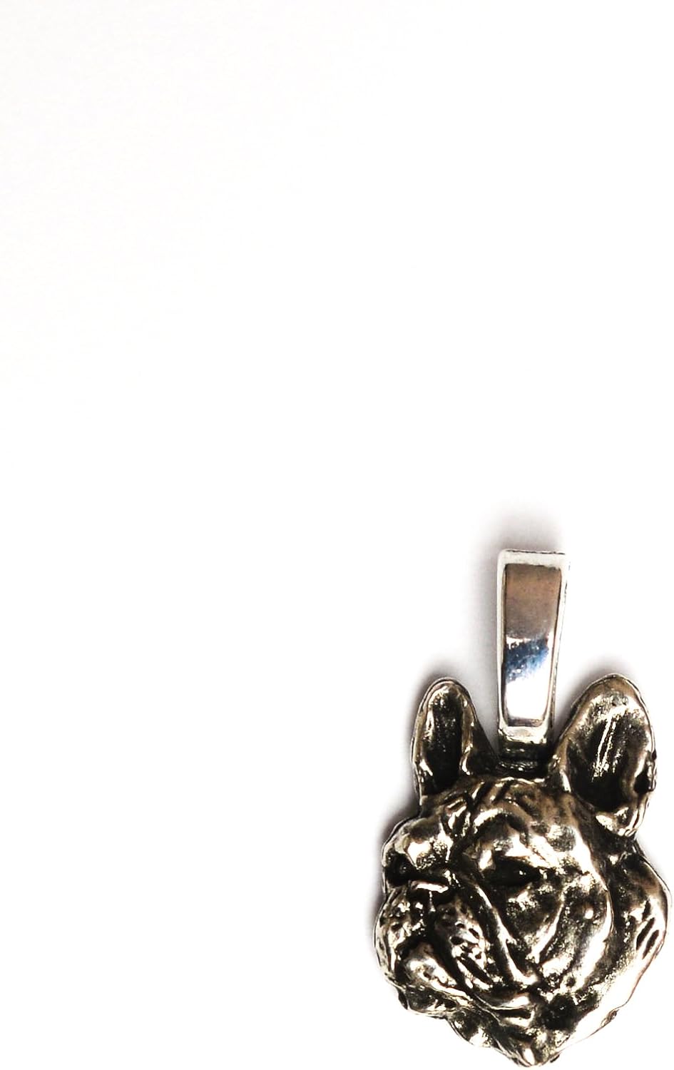 Art-Dog Collection Dog Pendant – Dog Breeds Jewelry - Handmade Dog Necklace with ZnAl Base and Silver Coating – Silver Dog Necklaces for Men and Women – French Bulldog II