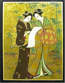T-Trove Lacquer Japanese Geisha Painting 18