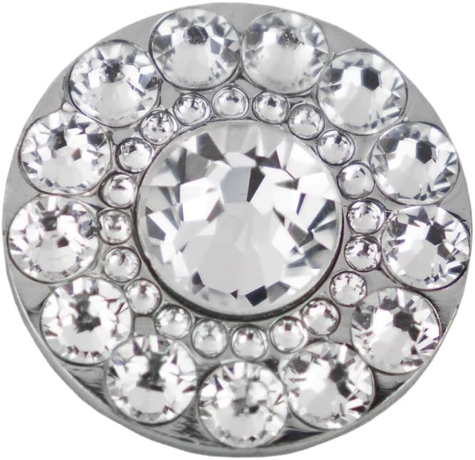 Swarovski Crystal Golf Ball Markers - Premium Golf Gifts for Women (Crystal Point, Regular)