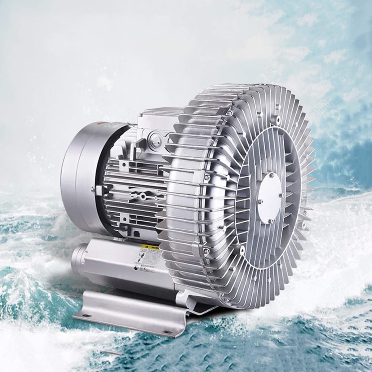 110v Regenerative Blower, vortex blower Single Phase Centrifugal Blower Aluminum Alloy, 0.47HP / 0.74HP /1.01HP / 1.49HP Ring Blower Regenerative Air Pump for Sewage Aeration Aquarium Fish Pond(250W/0