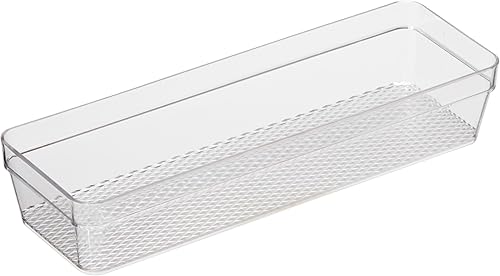 OGGI Organizador de cajones transparente 3 x 9 pulgadas ideal para organizar cajones de cocina oficina escritorio cubiertos utensilios de cocina
