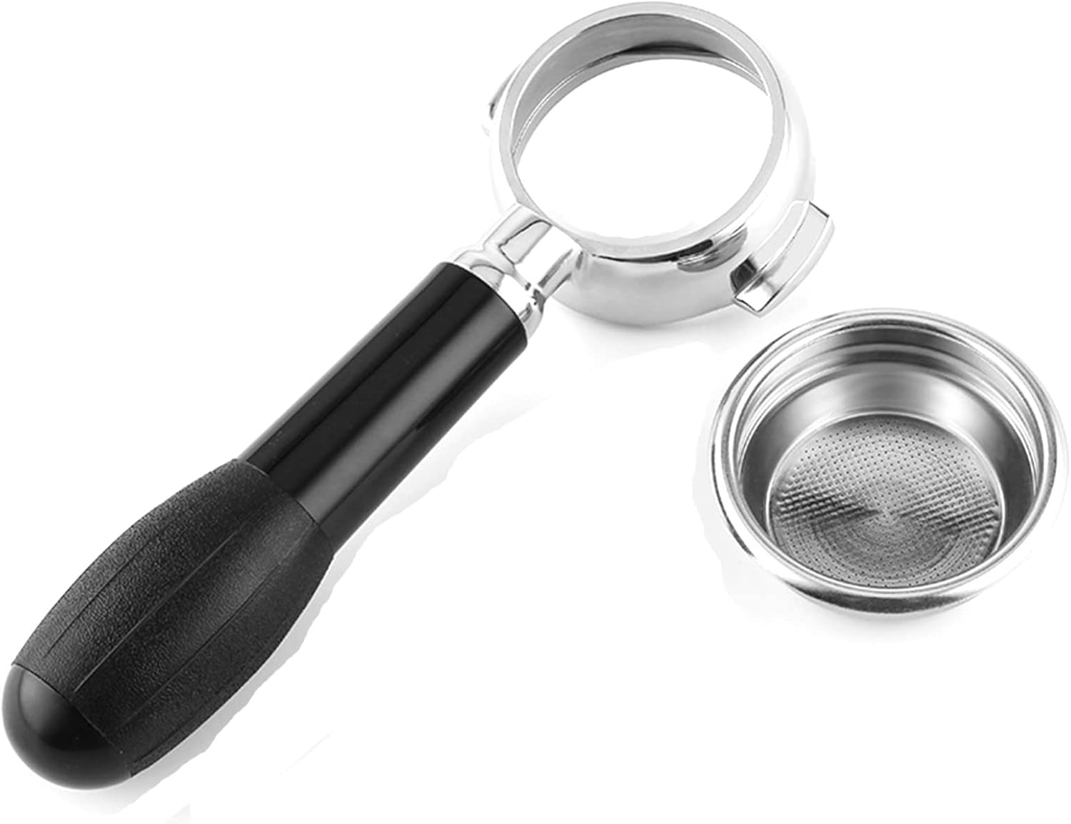 Bottomless FilterCoffee Bottomless Filter Coffee Bottomless Portafilter with Filter Basket for Coffee Machine Stainless Steel Replacement Handle