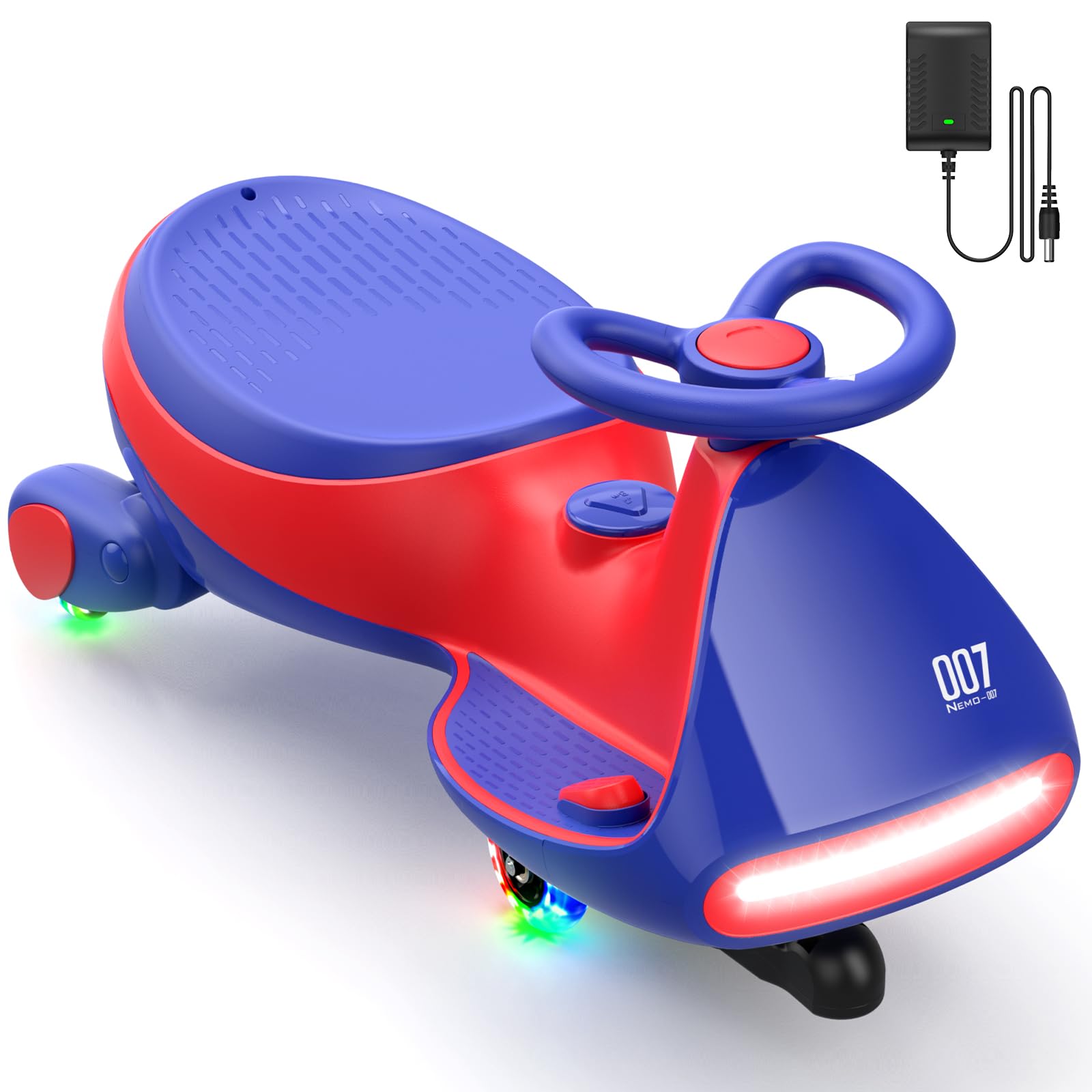 FanttikRide N7 Classic Electric Wiggle Car, Anti-Rollover, Ages 3+, Blue