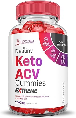 Miniatura 4 de Destiny Keto ACV Gummies Extreme 2000 mg Destiny Keto Gummies Fórmula avanzada Vinagre de sidra de manzana con jugo de granada y remolacha en polvo