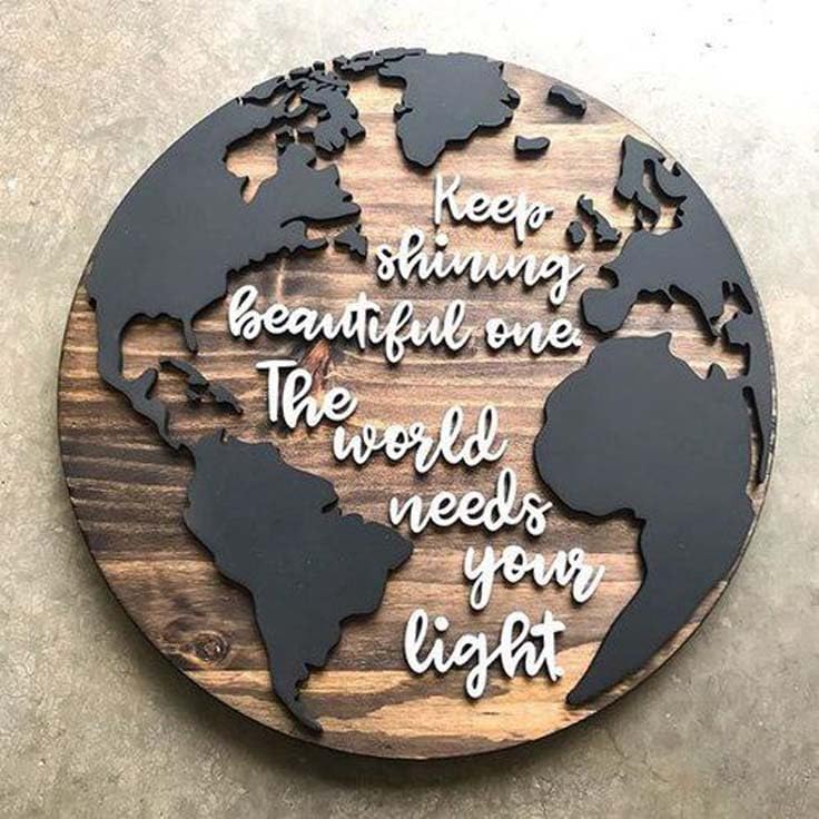 Image of Personalized Wooden Name Board 30x30 cm - MDF Round Name Plate for Home