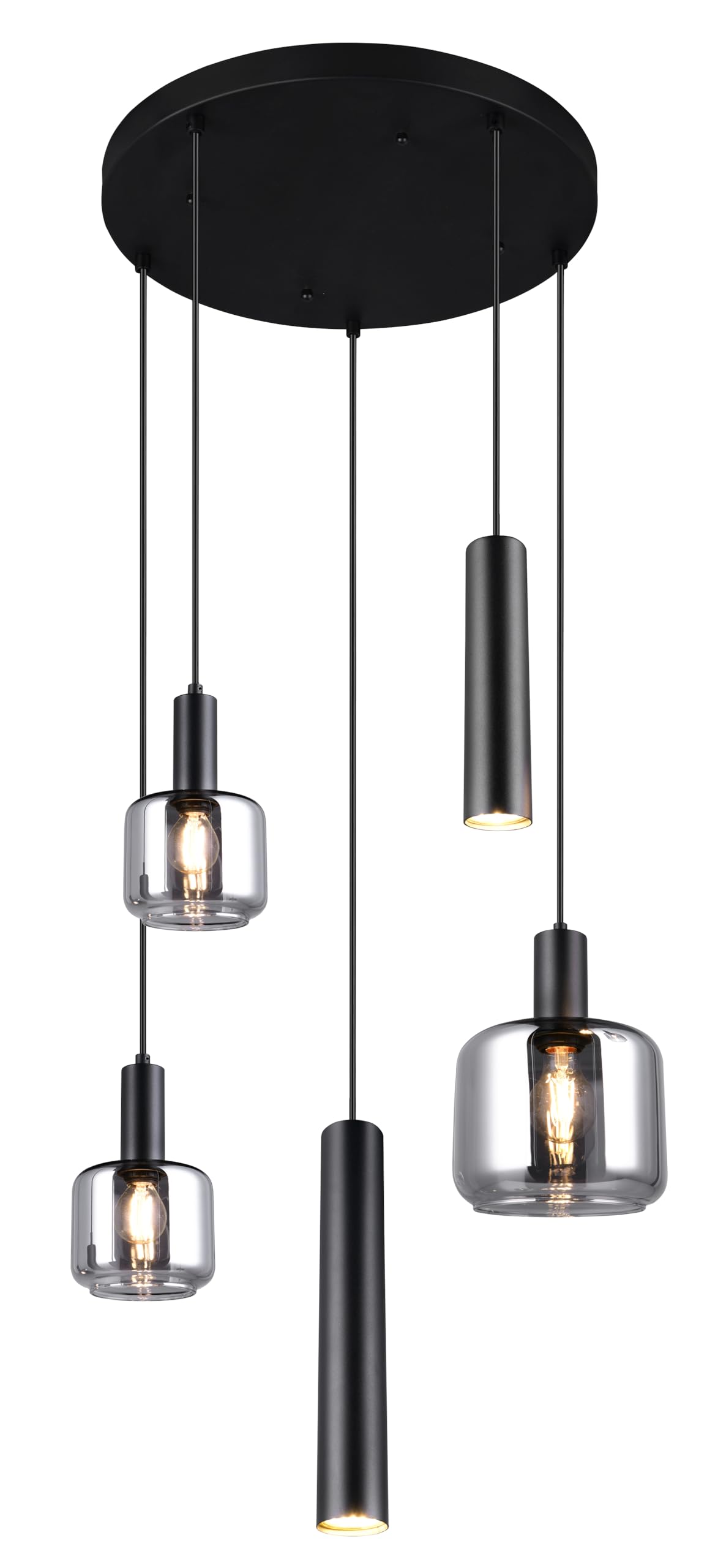 TRIO LIGHTING FOR YOU Sospensione Trio Lighting Mataro 1xe27 2xe14 2xgu10 Opaco - 364130532, Nero
