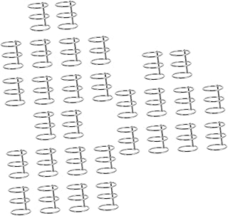 TEHAUX 30 Peças Clipe Fichário Solto Círculo Fichário Anéis Caderno Livro Anéis Pasta Fichário Pequeno Livro Fichário Anéis De Metal Espiral Fichário Metal 3 Anel Fichário Clipes De Anel