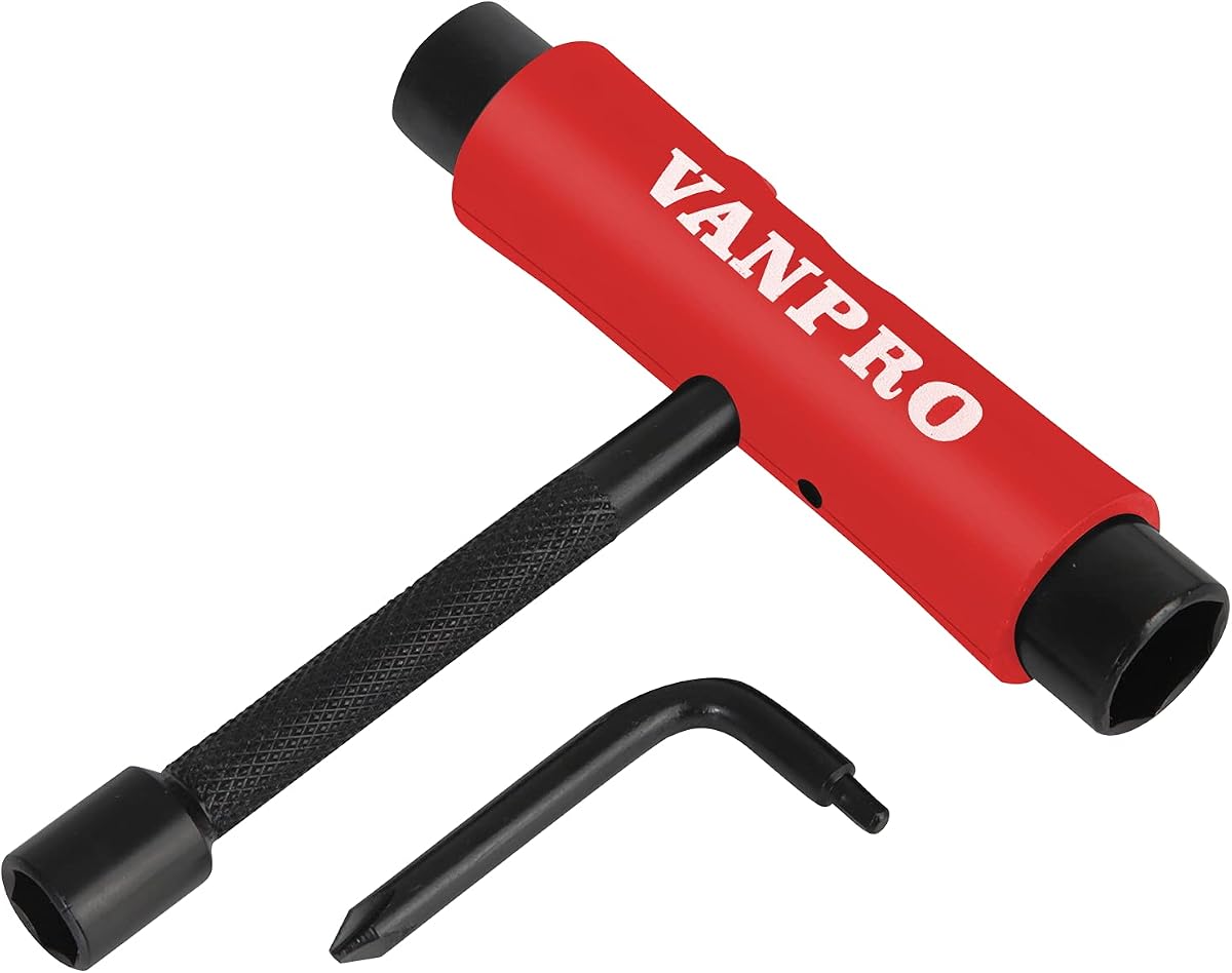 skateboard tools Used Adjusting of skateboard，roller skate（Red,Pack 1） | Metal 45# steel ABS plastic Used for Adjusting and Tightening of various skateboards Wheels, Trucks and roller skates，etc