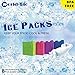 WORLD-BIO Mini Ice Packs for Lunch Boxes, 8 Pcs Reusable Slim Cold Packs for Kids Lunch Bags & Coolers, Long Lasting Leakproof Soft Gel Pads for School, Office, Picnic, BPA-Free