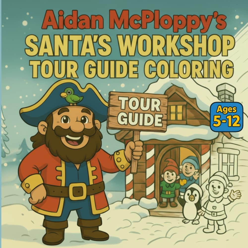 Aidan McPloppy's Santa's Workshop Tour Guide Coloring: A magical Christmas coloring adventure through Santa’s North Pole workshop! (Aidan McPloppy's Coloring Adventures)