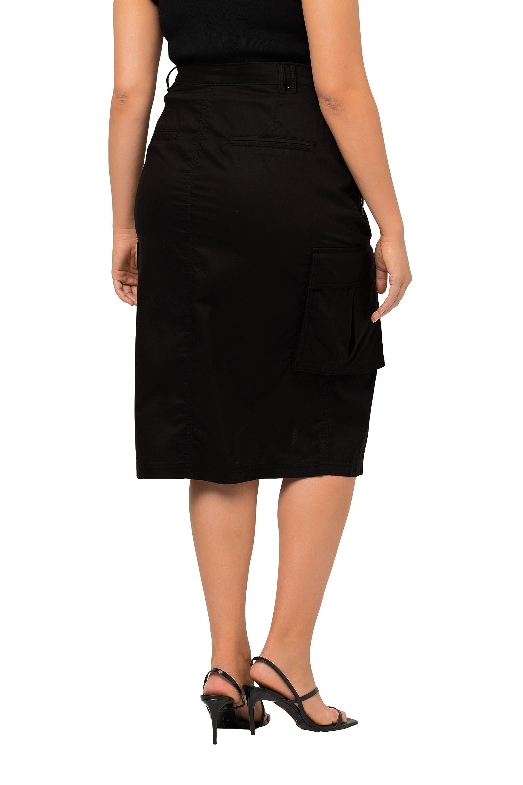 Ulla Popken Cargorock, Utility-Style, Taschen, Lyocell-Mix Jupe Femme