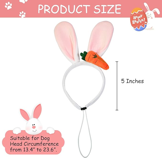 Disfraz de Conejo de Pascua para Perro GOYOSWA - Incluye Orejas y Collar miniatura 3