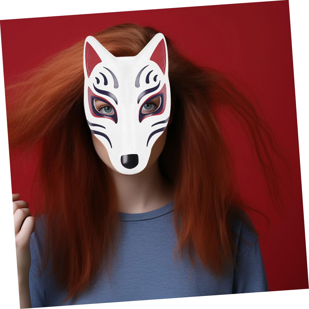 Maschera Di Volpe Bianca 4 Pezzi Maschere Animali Vuote Per Fai Da Te Decorazione Feste Halloween Cosplay Personalizzabile