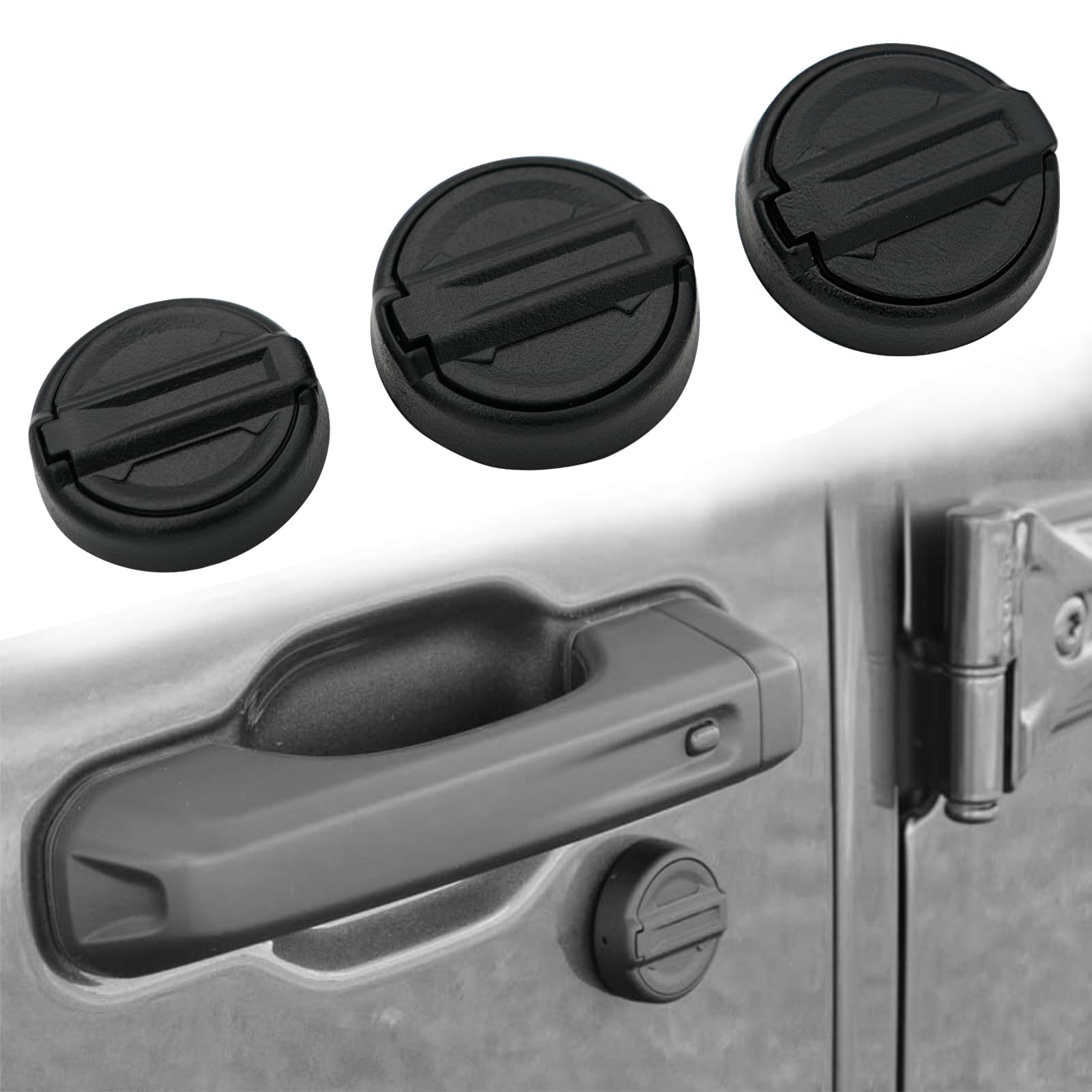 EytoolUpgraded Magnetic Keyhole Covers for 2018-2024 Jeep Wrangler (JL) / Gladiator (JT) Door Security Accessories Keyhole Protection Item