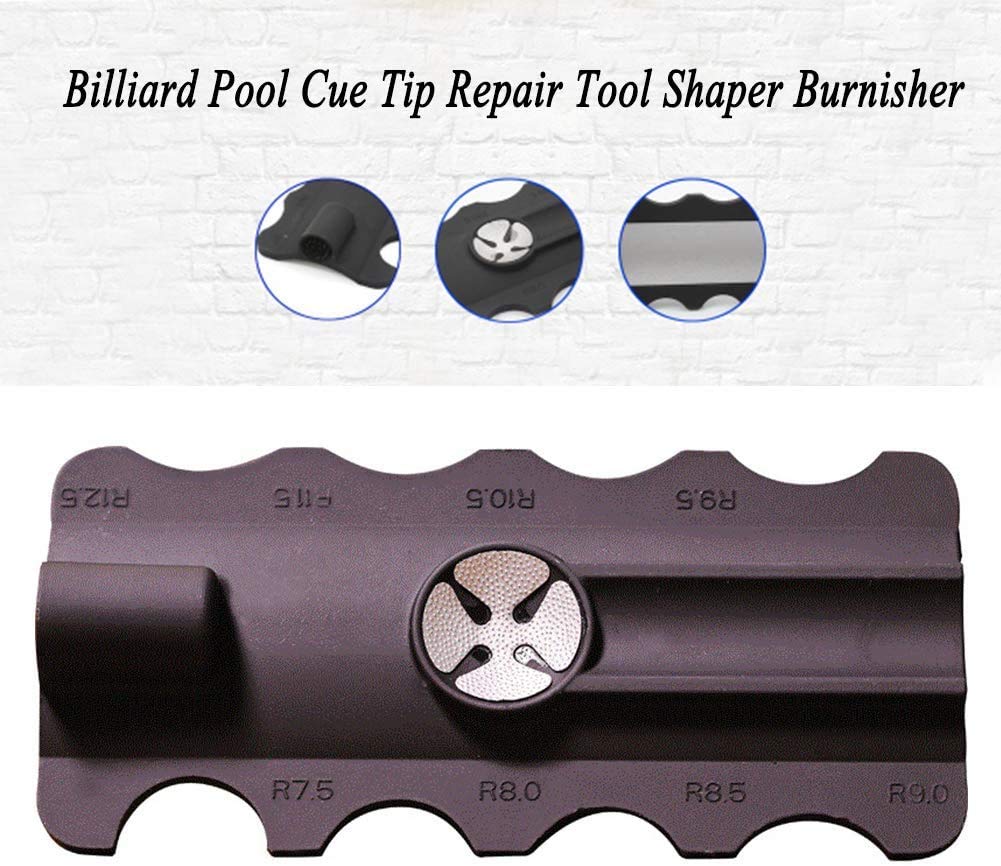 POFET - Herramienta de reparación de punta de taco de billar para billar, accesorios recortador/bruñida/moldeador/tapper