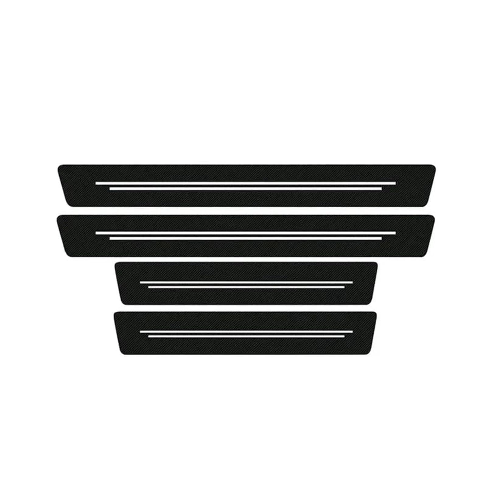 Tryagat 4PCS Door Sill Protectors for Geely Starray EM-i 2025 2026, Scuff Plate Covers Carbon Fiber Texture Scratch-Resistant Car Styling Accessories,White