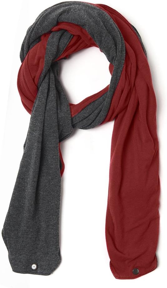 Mamachic Do-it-All Nursing Scarf, Red/Charcoal