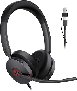 Yealink UH48 Professional USB-C Headset with 6-Mic AI Noise Cancellation