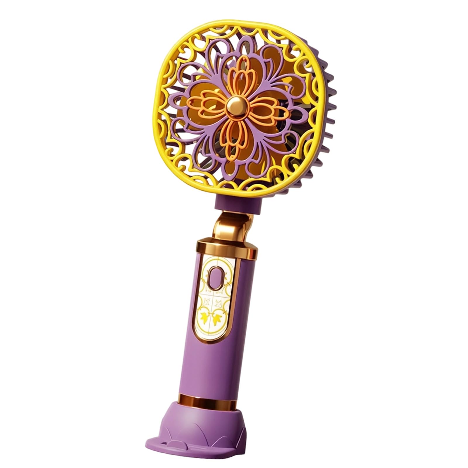 NMFLAB Small Handheld Fan Air Blower with Phone Stand 3 Speed Adjustable Rechargeable for Travel Home Camping Outdoor Handheld Desk Fan