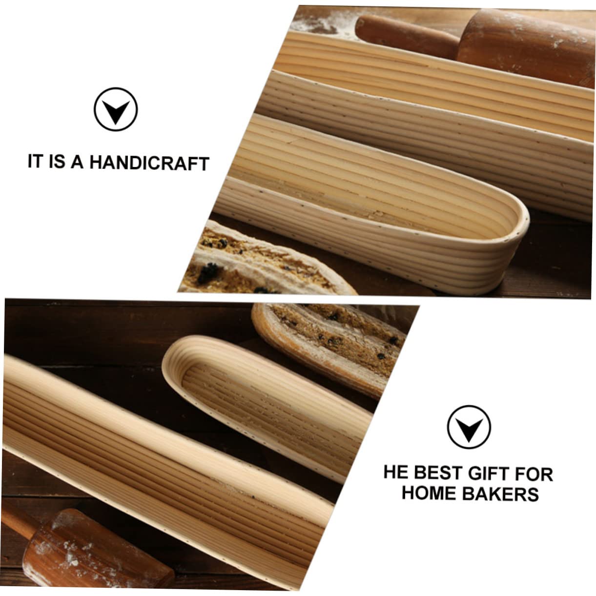 MAGICLULU 2stücke Rattan Brotbackkorb Für Gären Von Teig Abnehmbarer Stoffeinsatz Für Selbstgebackenes Und Brot Praktisches Backzubehör Für Anfänger Und Profis