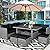 COSTWAY 7 PCS Wicker Outdoor Conversation Set, Patio Sectional Furniture Sofa Set with Table & Seat Cushions, Rattan Furniture Sets for Backyard Garden Poolside Porch, Black
