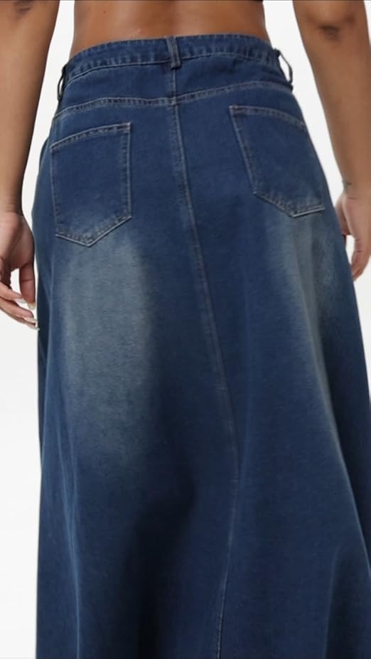 Amazon.com: XQR Women's Vintage Full Length Denim Skirts High