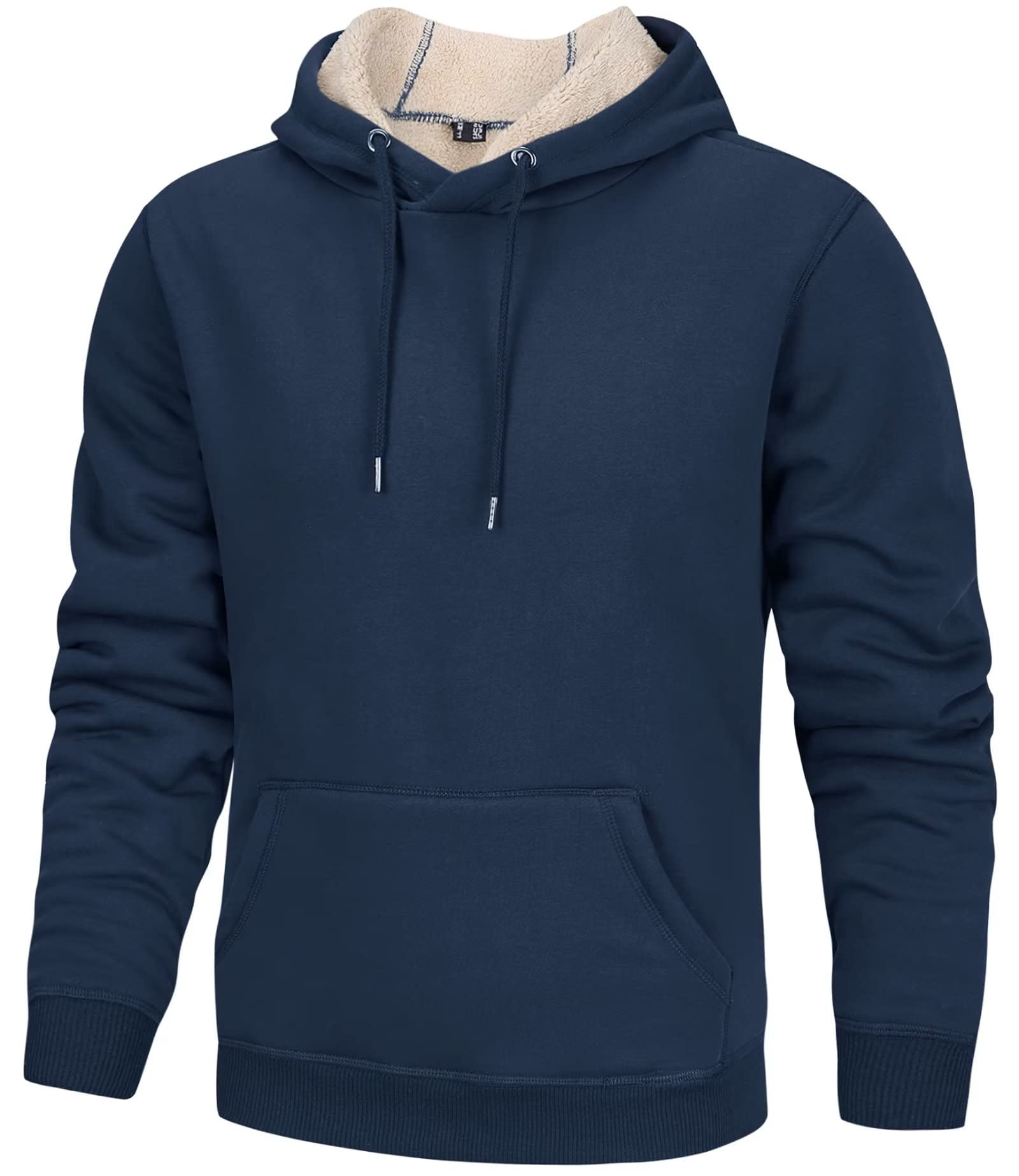 TACVASEN Sudadera con Capucha de Forro Polar para Hombre con Forro De Sherpa Ropa de Trabajo Cálida Sudadera con Capucha