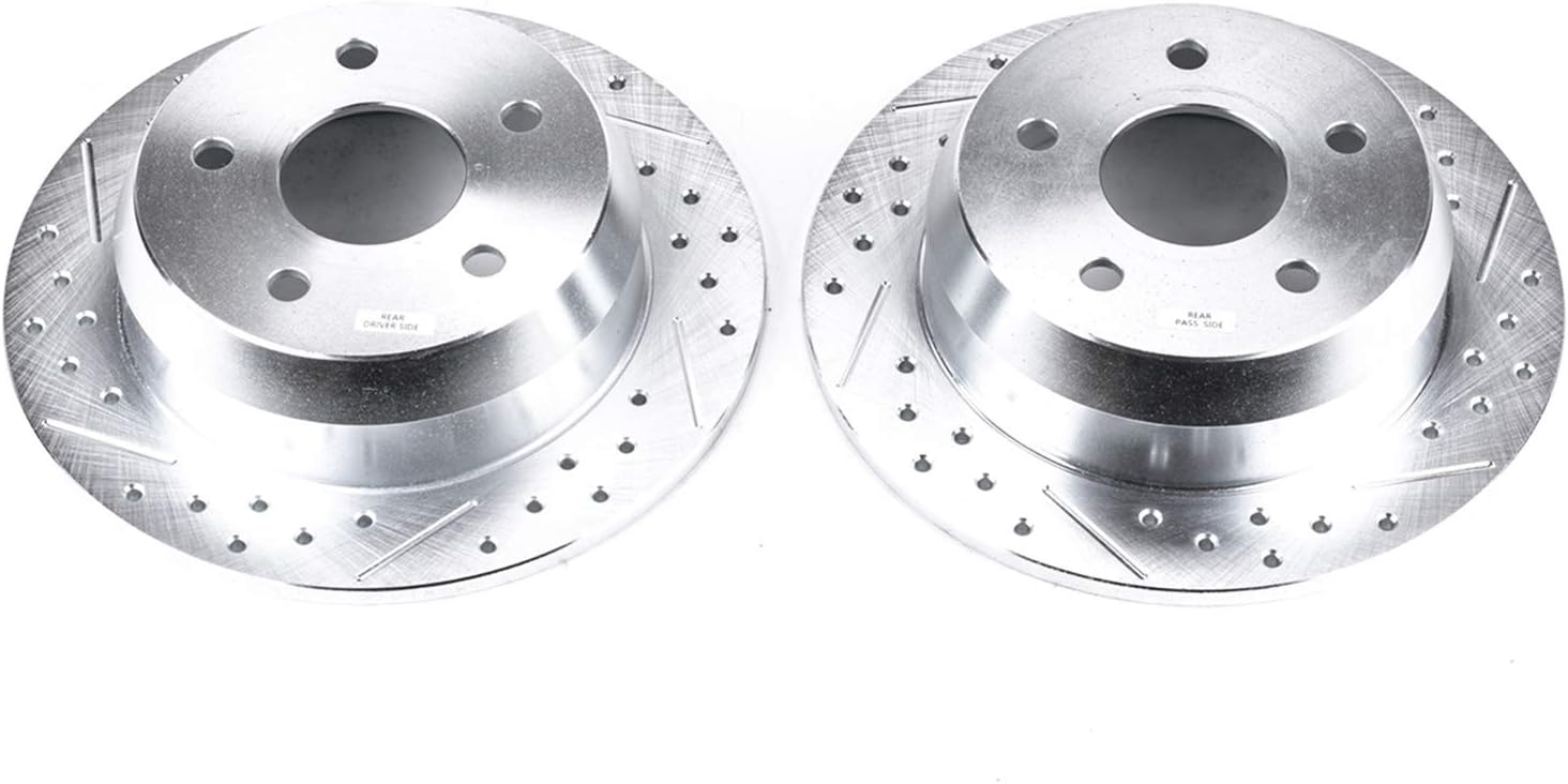 Power Stop AR8743XPR Rear Evolution Drilled & Slotted Rotor Pair For Jeep Grand Cherokee 1999-2004 [Model Specific]