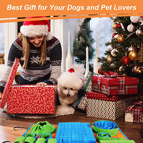 Vivifying Schnüffelteppich Hunde, Waschbares, Interaktives Schnüffelspielzeug für Hunde, ideal für kleine & mittelgroße Vierbeiner, zur natürlichen Futtersuche und langsamem Fressen