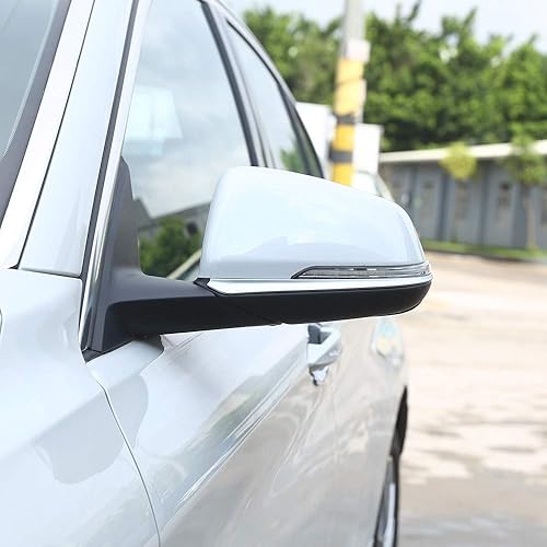 Miniatura 5 de YIWANG Fibra de carbono estilo ABS cromo para BMW X1 F48 1 2 series Active Tourer F45 F46 218i 2016-2019 coche lateral espejo retrovisor tiras Trim