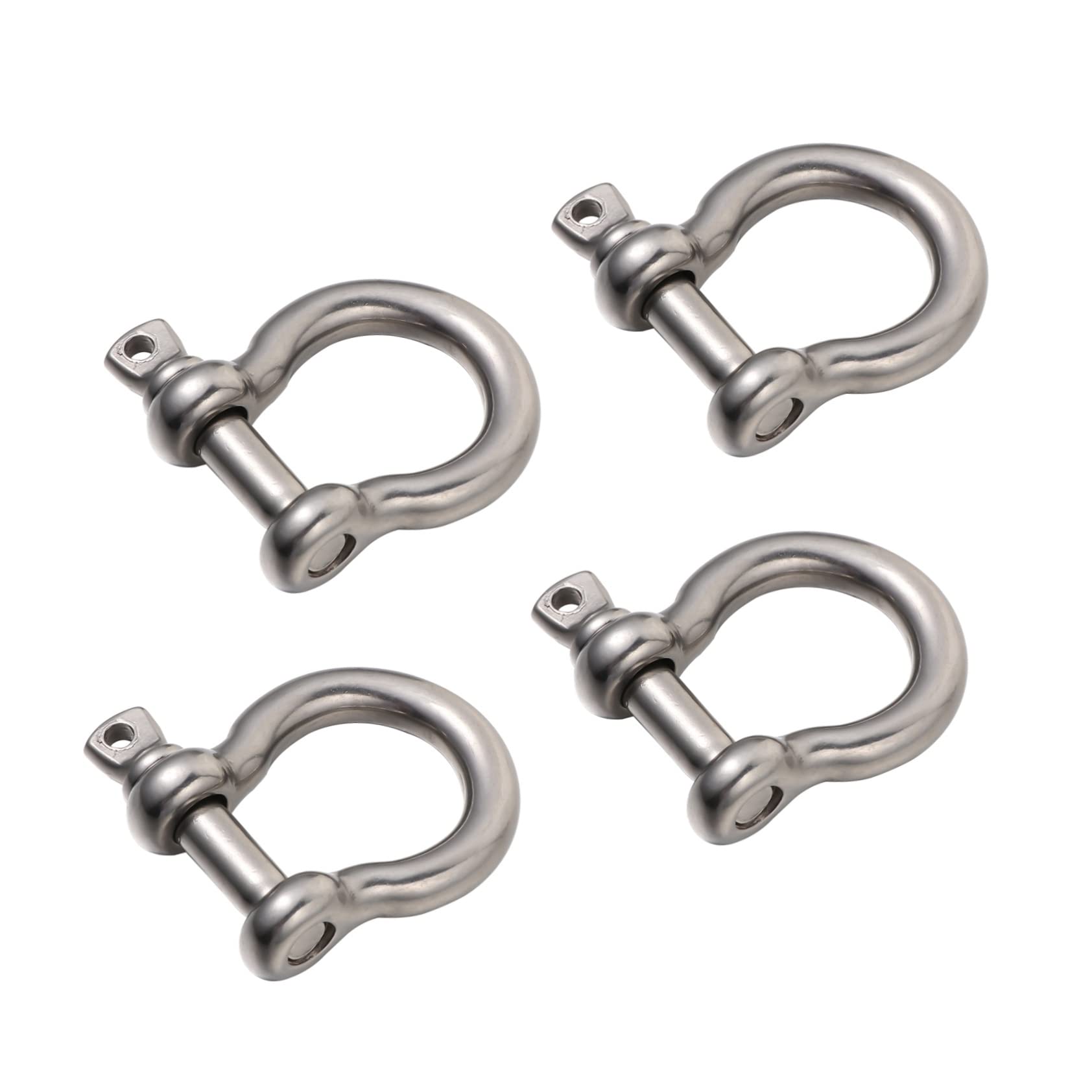 HAPINARY 304 Stainless Steel Horseshoe Shackle M10 Metal Shackle Lock for Towing Lifting