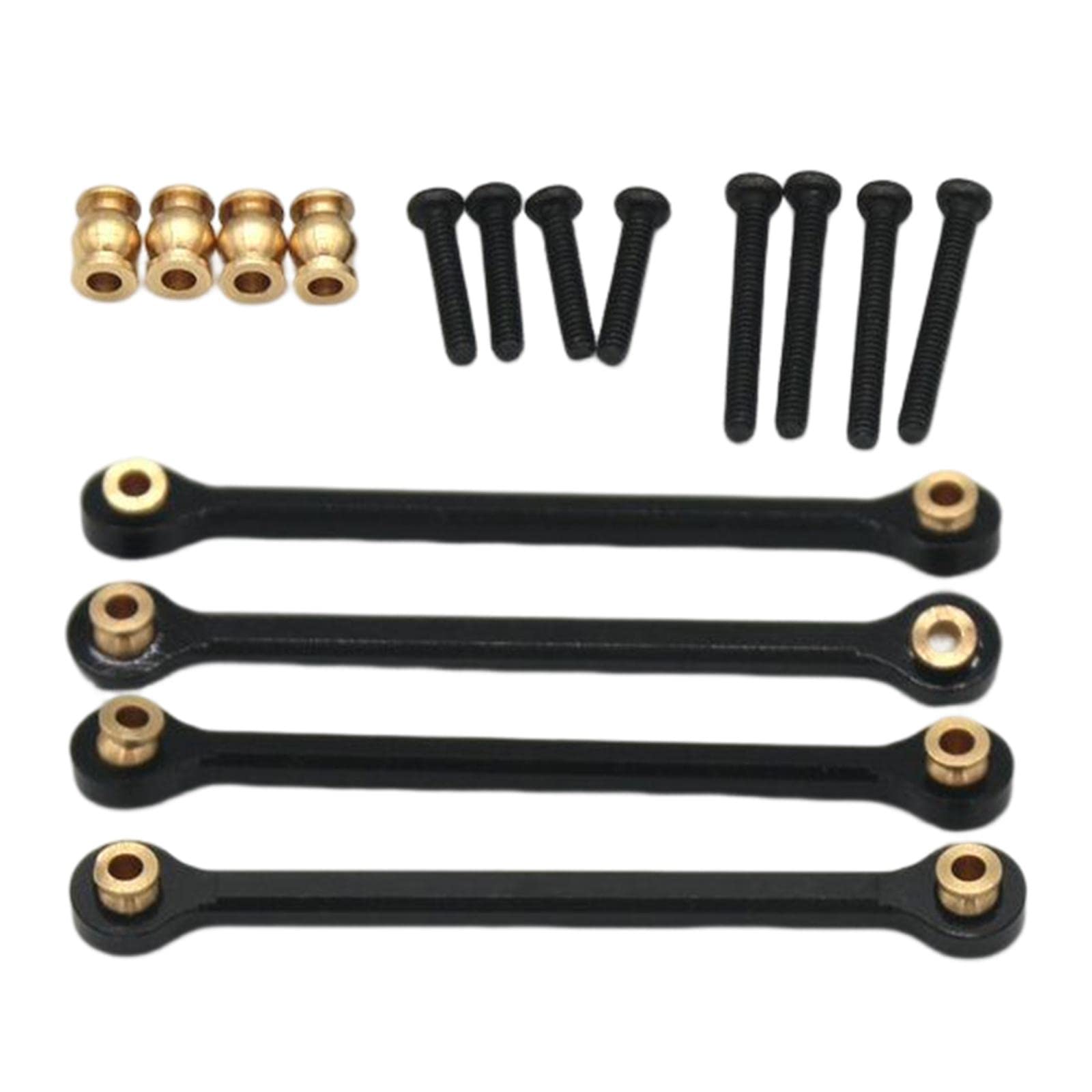 ATORSE 4 Pieces Pull Rod Set Upgrade for 1:24 Scale Rc Car Parts DIY Modification Black-image-10
