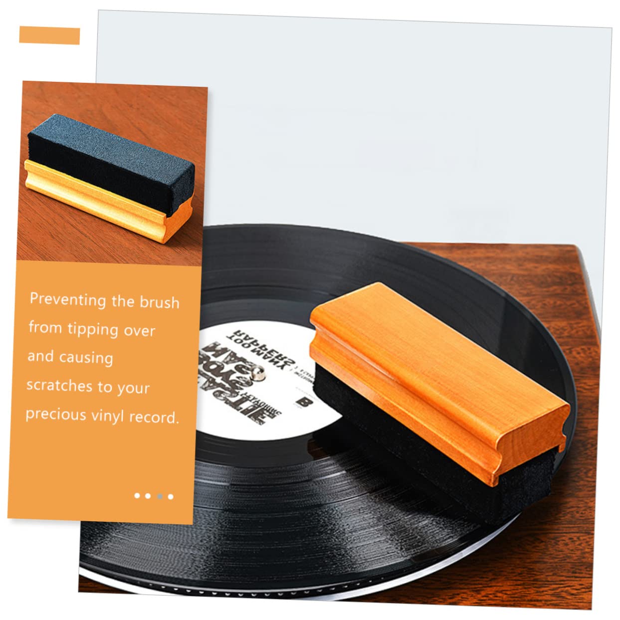 Housoutil 3 Pz pennello per dischi in vinile kit spazzole per la pulizia dei dischi in vinile utensili accessori per computer pulizia dell'album CD lavadischi in vinile scrivania giradischi