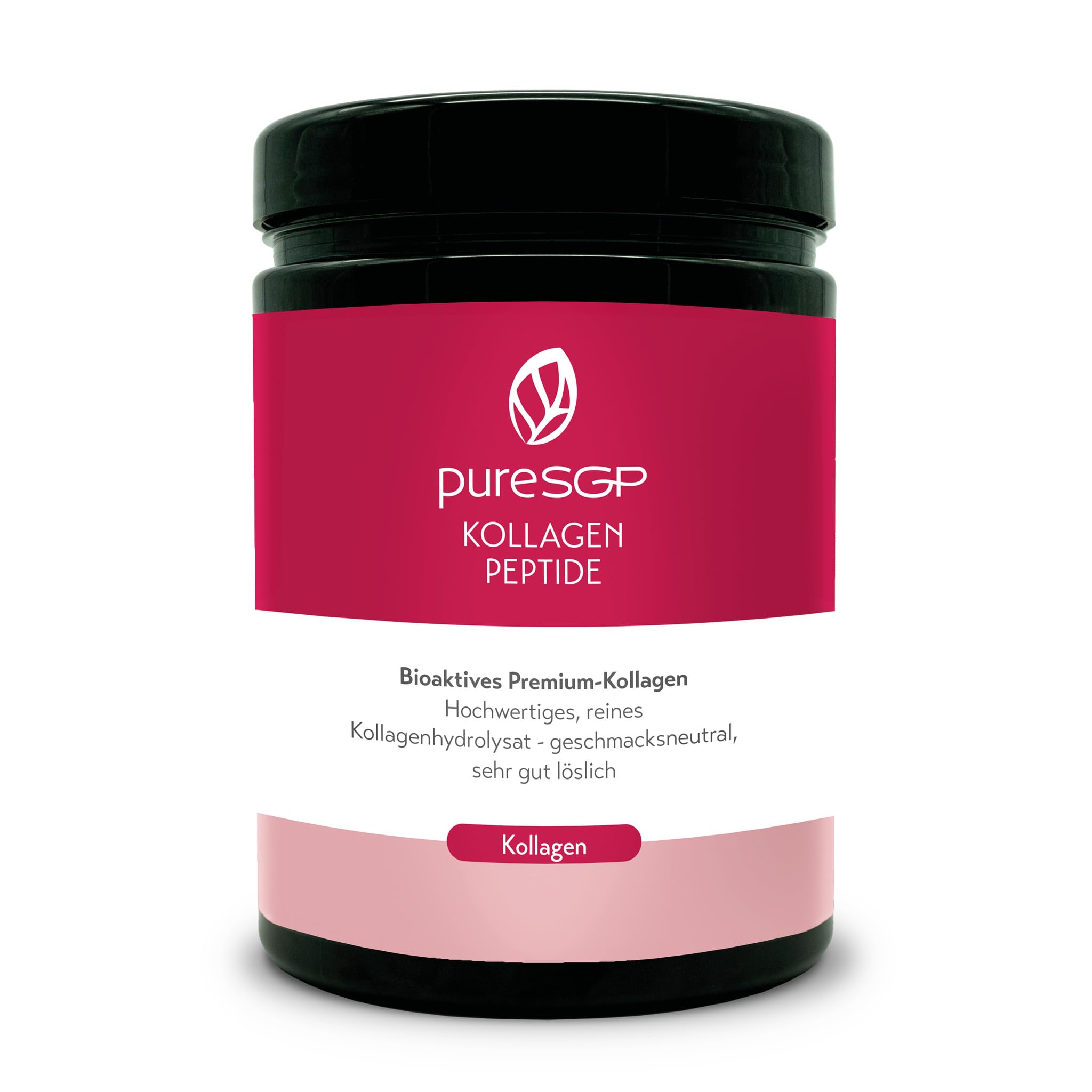 pureSGP® Kollagen [300g]: Reinstes Kollagen in Apothekenqualität - Bioaktive Premium-Peptide aus hochwertigem Kollagenhydrolysat. Mit Vitamin C & Biotin - Geschmacksneutral - Sehr gute Löslichkeit