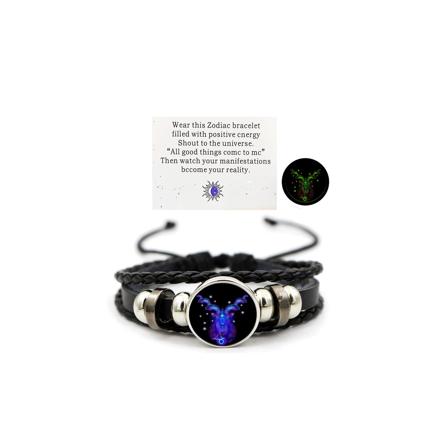 Zodiac Signs Spirit Bracelet Zodiac Bracelet for Women Men Adjustable 12 Constellation Bracelet Multilayer Zodiac Black Leather Bracelets Zodiac Sign Wrap Bracelet for Women Men Birthday Jewelry