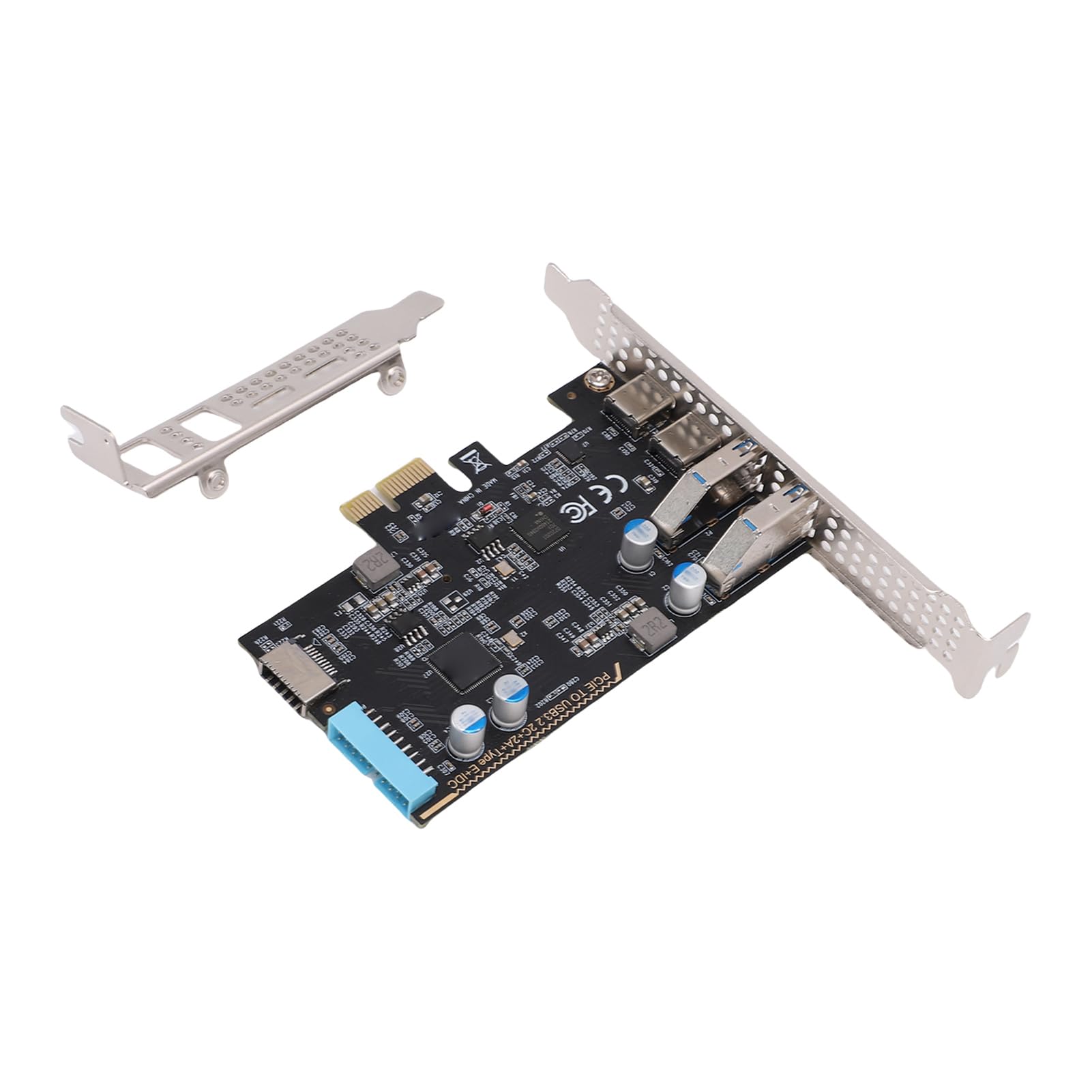 KIMISS Carte PCIe vers USB 3. Gen, Bande Passante de 10 Gbit/s, Carte