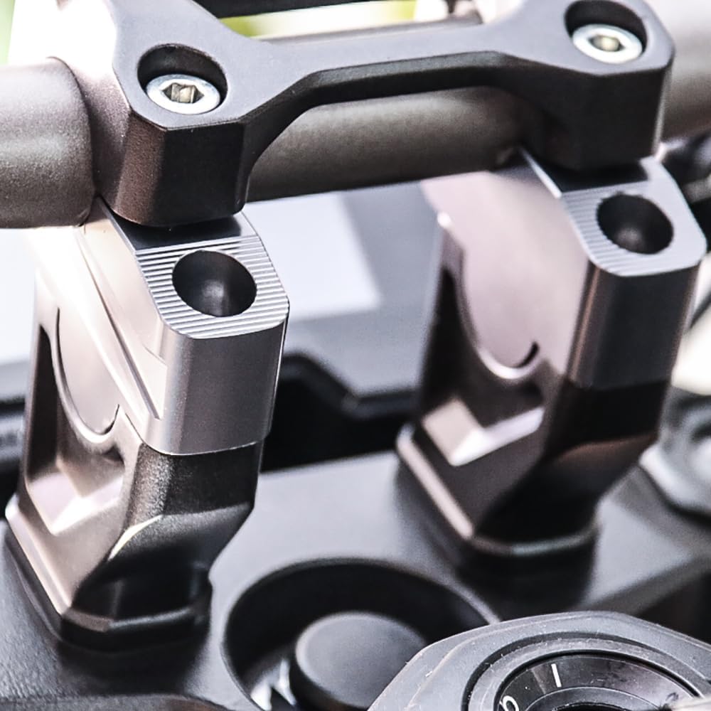 Dreamseek 2Pcs Handlebar Risers Backward Clamp for Honda CB650R CB1000R 2018-2024 Move Back Motorcycle Handle Bar Clamp Mount Adapter