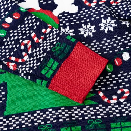 Image of Ugly Christmas Sweater Kids Girls Boys Reindeer Snowflake Knitted Xmas Holiday Pullover Sweater 2-9 Years Old