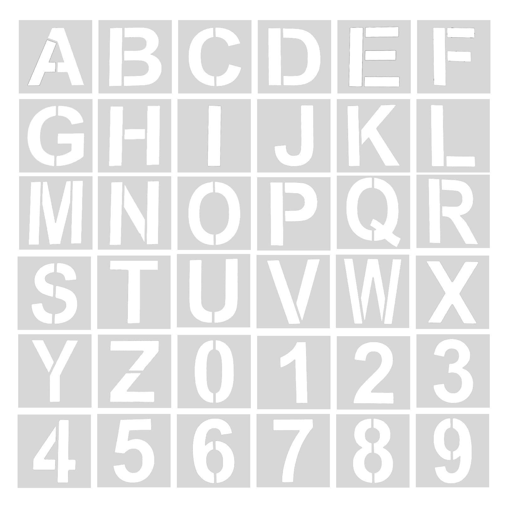 Buy 36pcs Letter Alphabet Stencils, Plastic Letter Stencil Templates