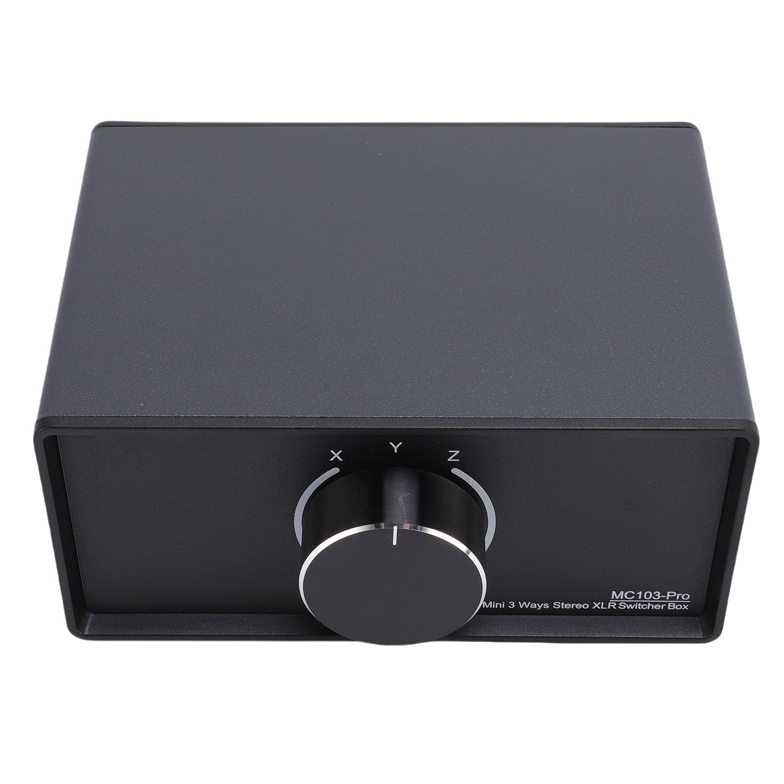 Fabater Convertidor de Interruptor de Audio XLR Equilibrado, Caja Estéreo de 3 Vías para Comparación de Calidad de Sonido, Chapado en Oro/Plug and Play