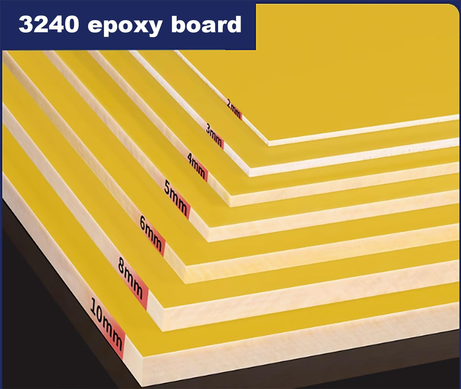 COYOUCO Epoxid Board Epoxy Sheet Harz Fiberglas Platte Isolierplatte Wärme, 500 * 500 Mm, 1-2 Stück,500mm*500mm*1mm (1 piece)