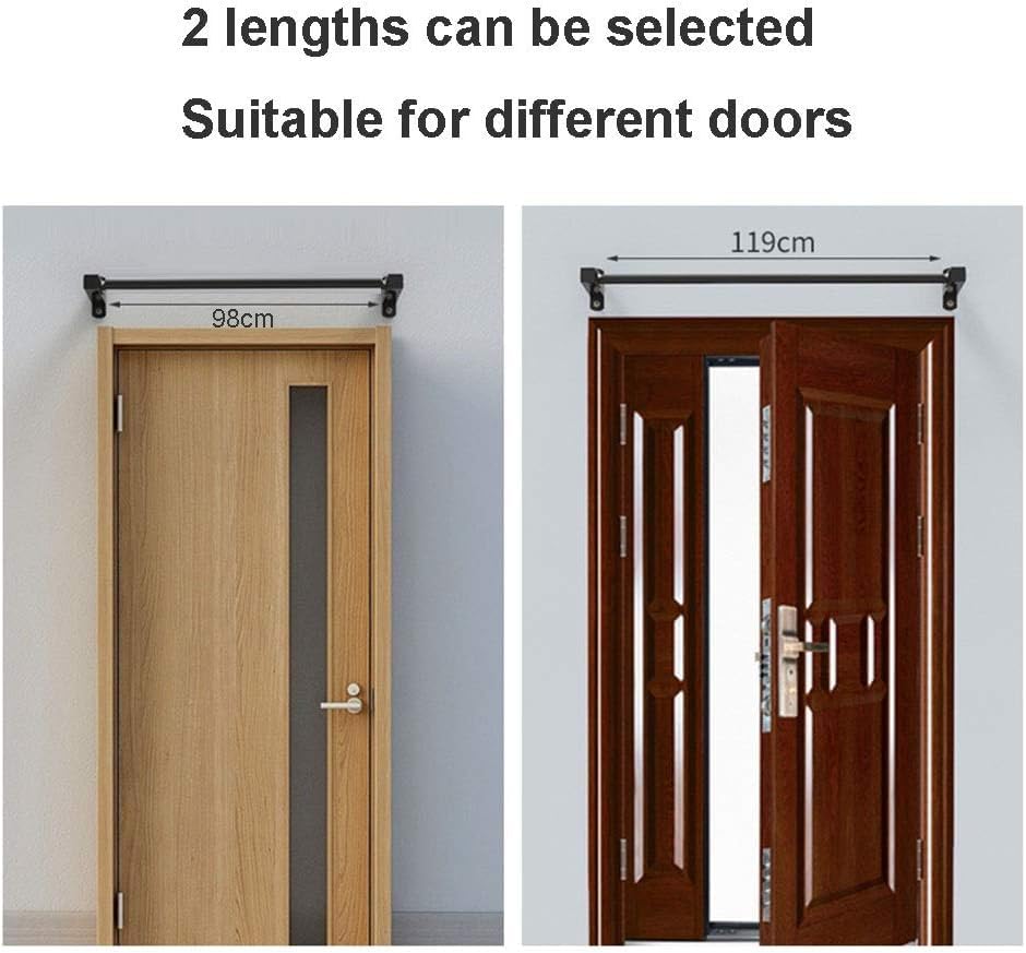 Barra de dominadas de pared ajustable de 119cm para entrenamiento en casa 3