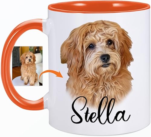 Taza de café personalizada, Tazas personalizadas con foto y texto, Taza de perro personalizada, Taza de café de perro personalizada, Taza de cara de