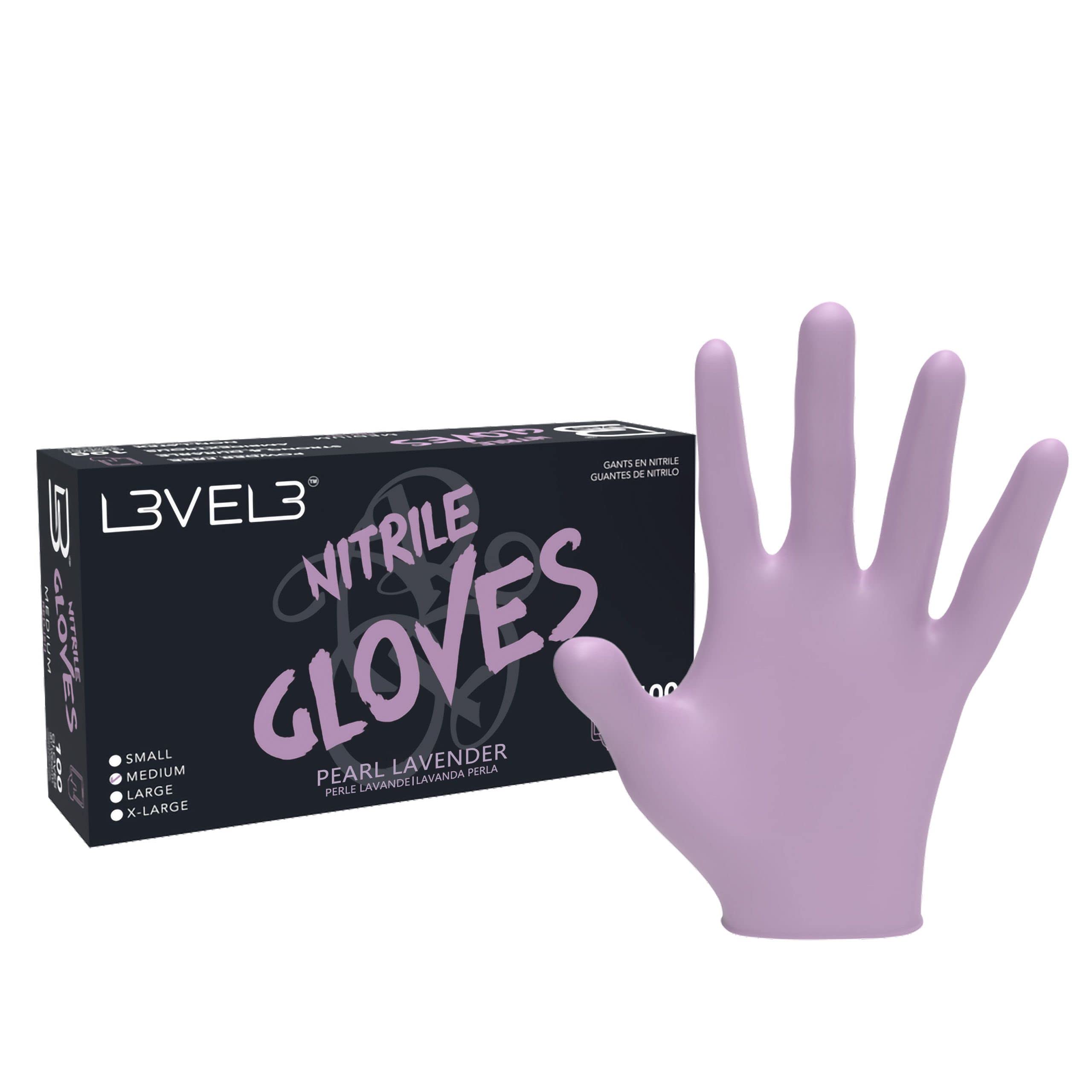 L3 Level 3 Nitrile Gloves - Professional Heavy Duty Disposable Gloves - Latex Free - Fits Snug - Box of 100