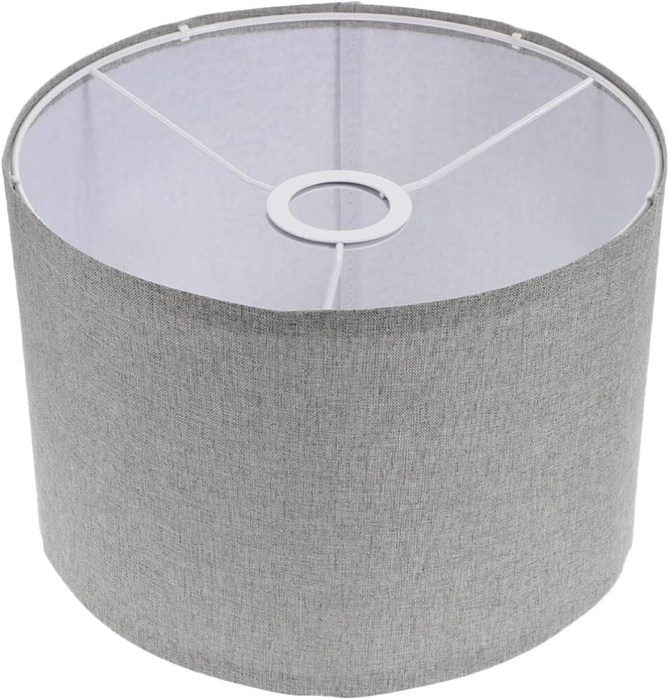 CLISPEED Floor Lamp Shade Fabric Drum Lampshade Natural Linen Lampshade