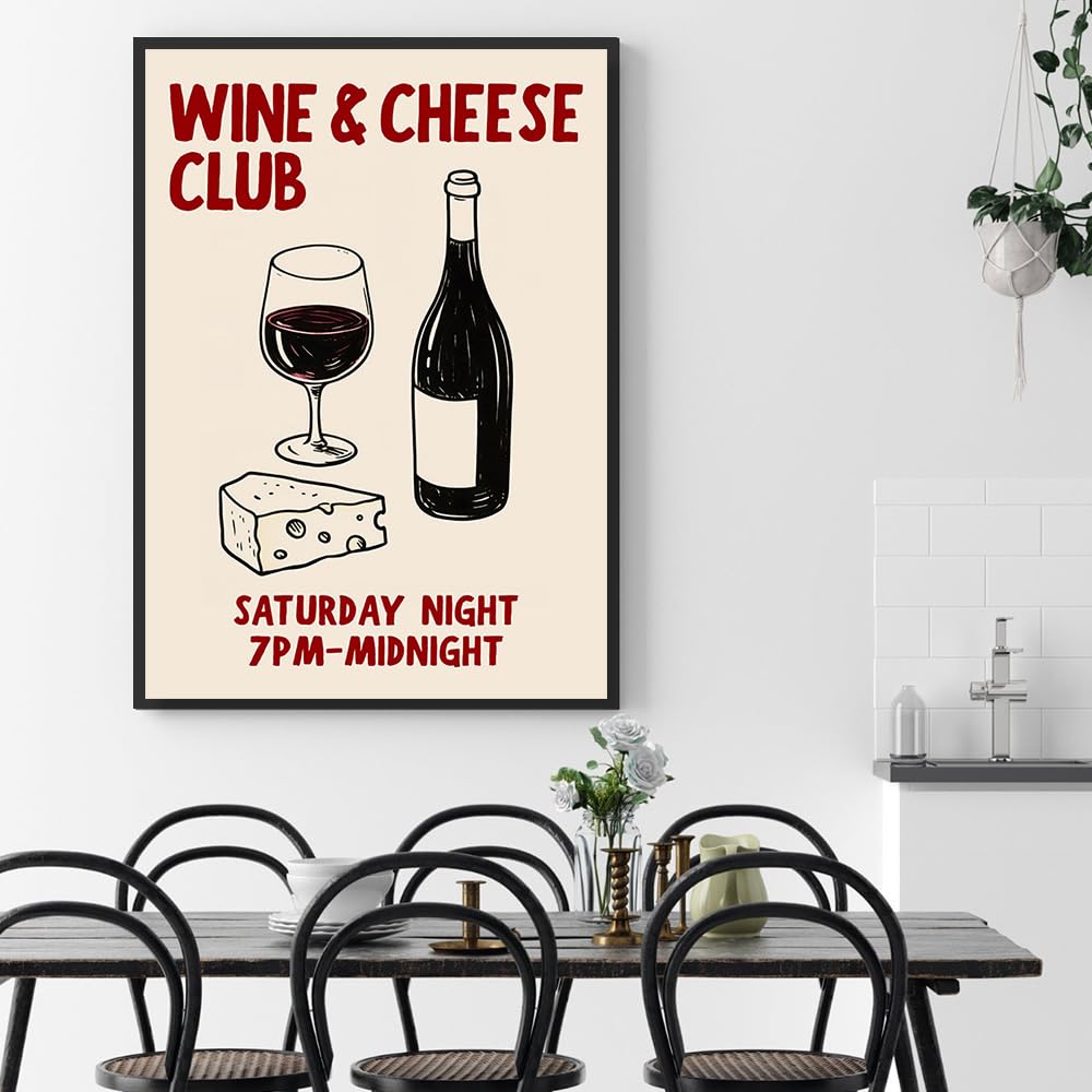 Retro-Lebensmitteldrucke, Spaghetti-Kaffee-Poster, trendige Küche, Wandkunst, Mokkakanne, Kaffee, Pasta-Liebhaber, Wein, Käse für Esszimmer, Bar, Café, Dekor (SKU6, 30 x 45 cm, schwarzer Fotorahmen)
