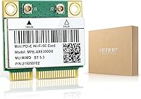 Vista 1 de AX210HMW Tarjeta WiFi, Wi-Fi 6E Tarjeta inalámbrica para portátil Mini interfaz PCIE, módulo inalámbrico de tres bandas para portátil, adaptador