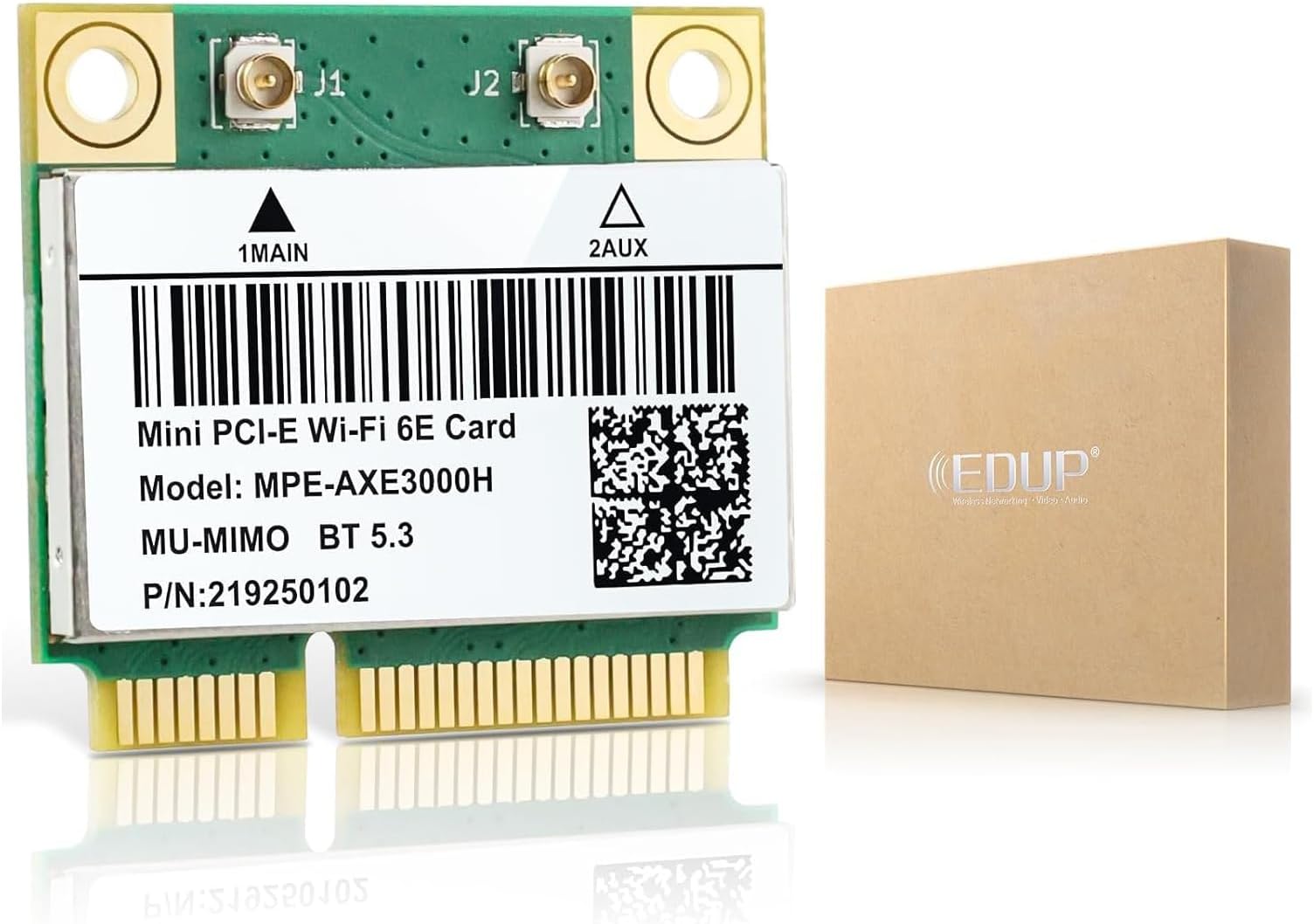 Intel AX210HMW WiFi Card, Wi-Fi 6E Laptop Wireless Card Mini PCIE Interface, Tri-Band Wireless Module for laptop, 802.11AX WiFi Adapter with Bluetooth 5.3, MU-MIMO, Support Windows 11/10 (64bit)/Linux